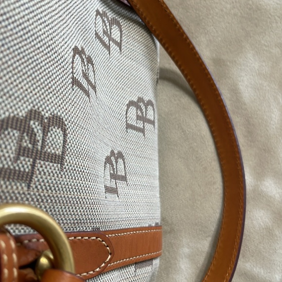 Dooney & Bourke Front Pocket Satchel Signature Canvas Leather trim handles - Picture 15 of 15